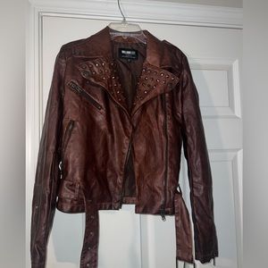 WilliamRast by Justin Timberlake & Trace Ayala Biker vegan leather jacket XS